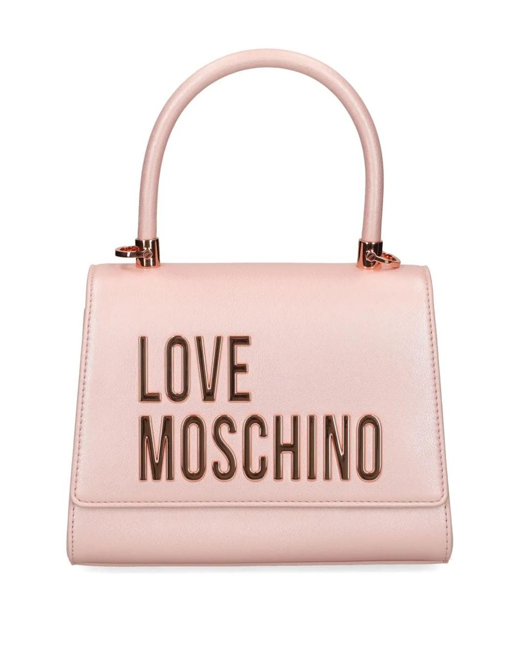 Love Moschino Pink Logo-Lettering Tote Bag