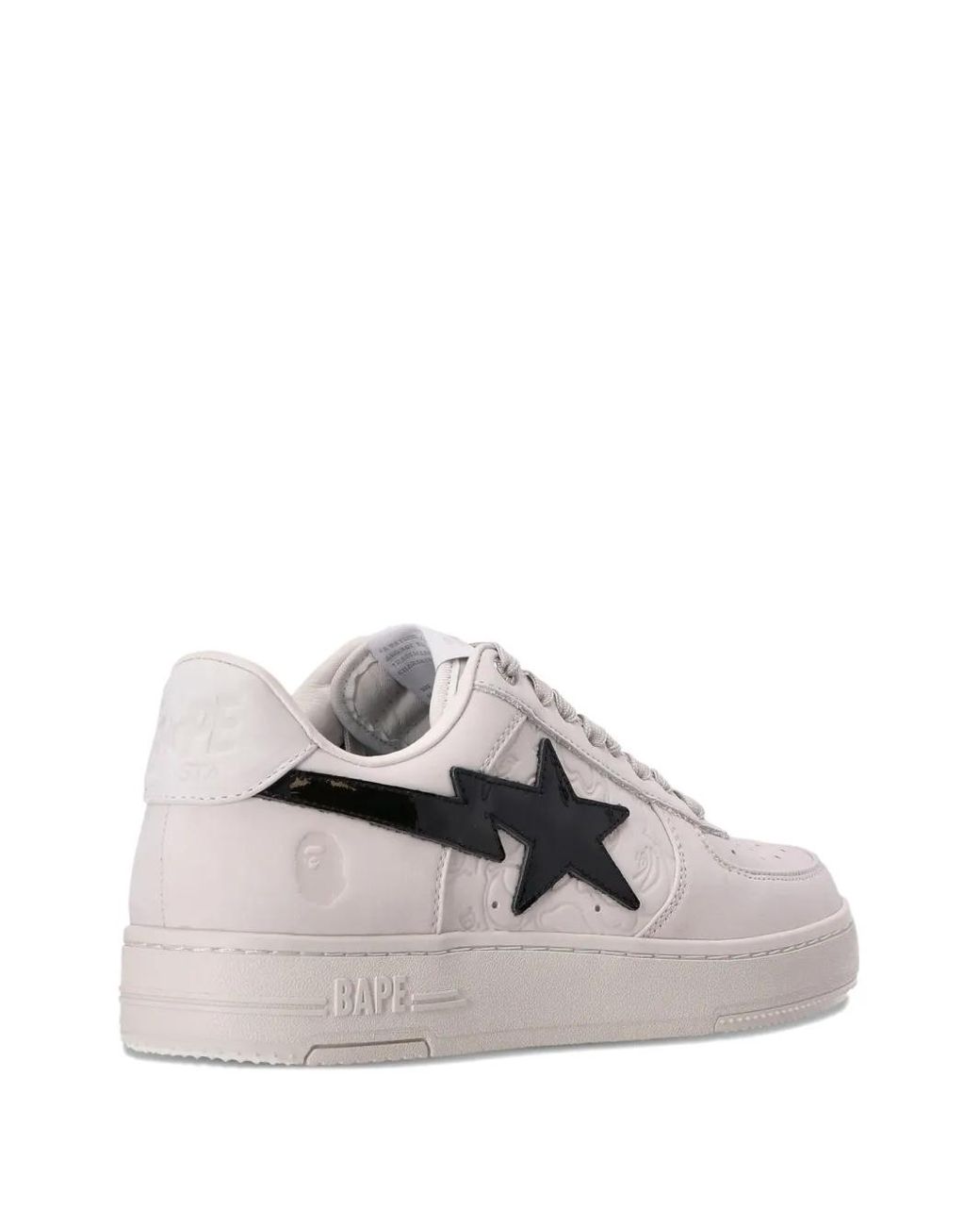 A Bathing Ape White Sta Logo-Patch Sneakers for men