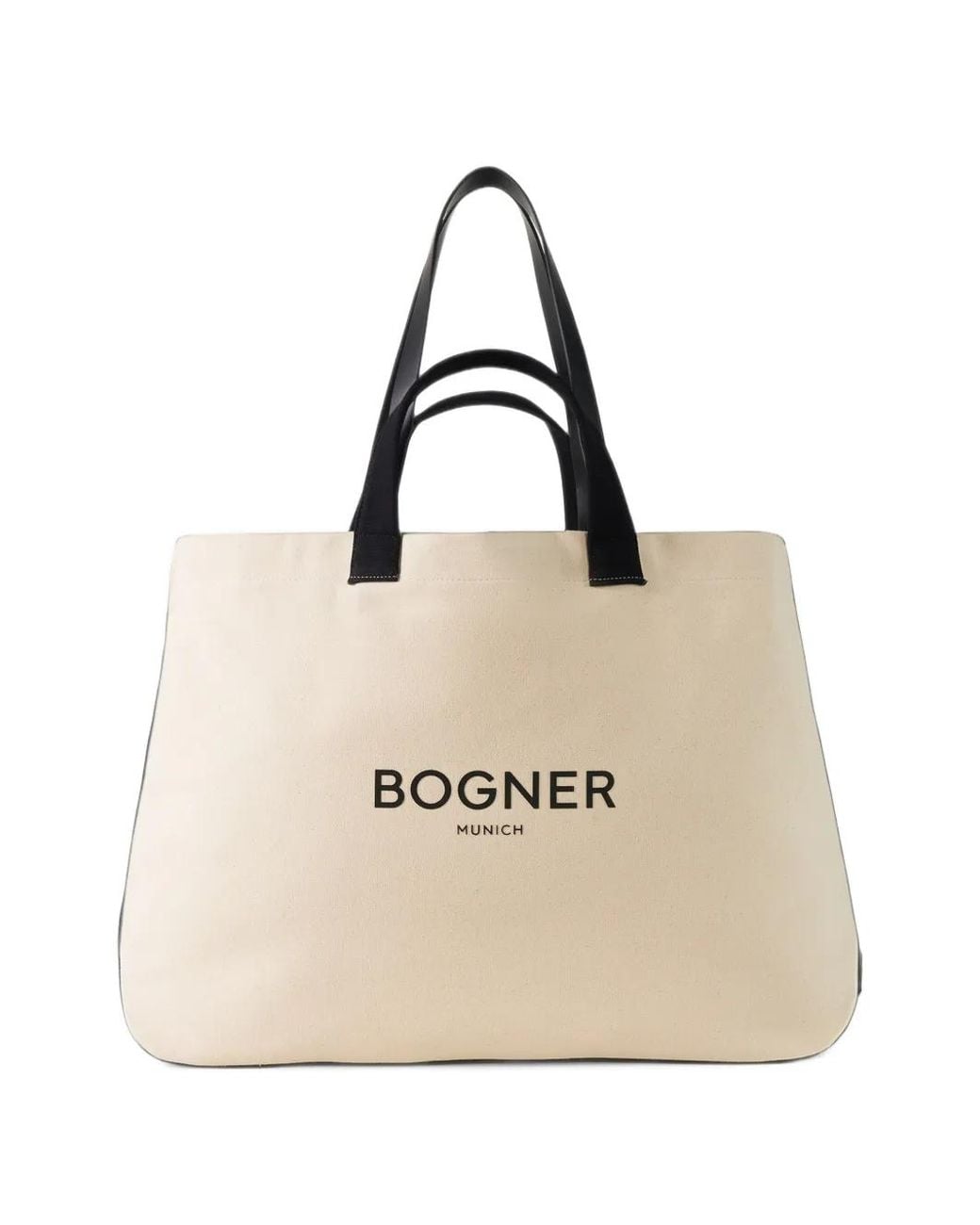 Bogner Natural Curio Ambre Logo-Print Tote Bag
