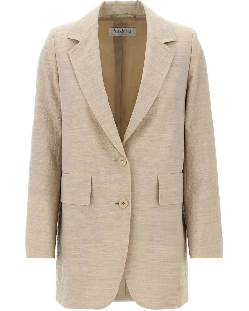 Max Mara Natural Wool Single-Breasted Jacket