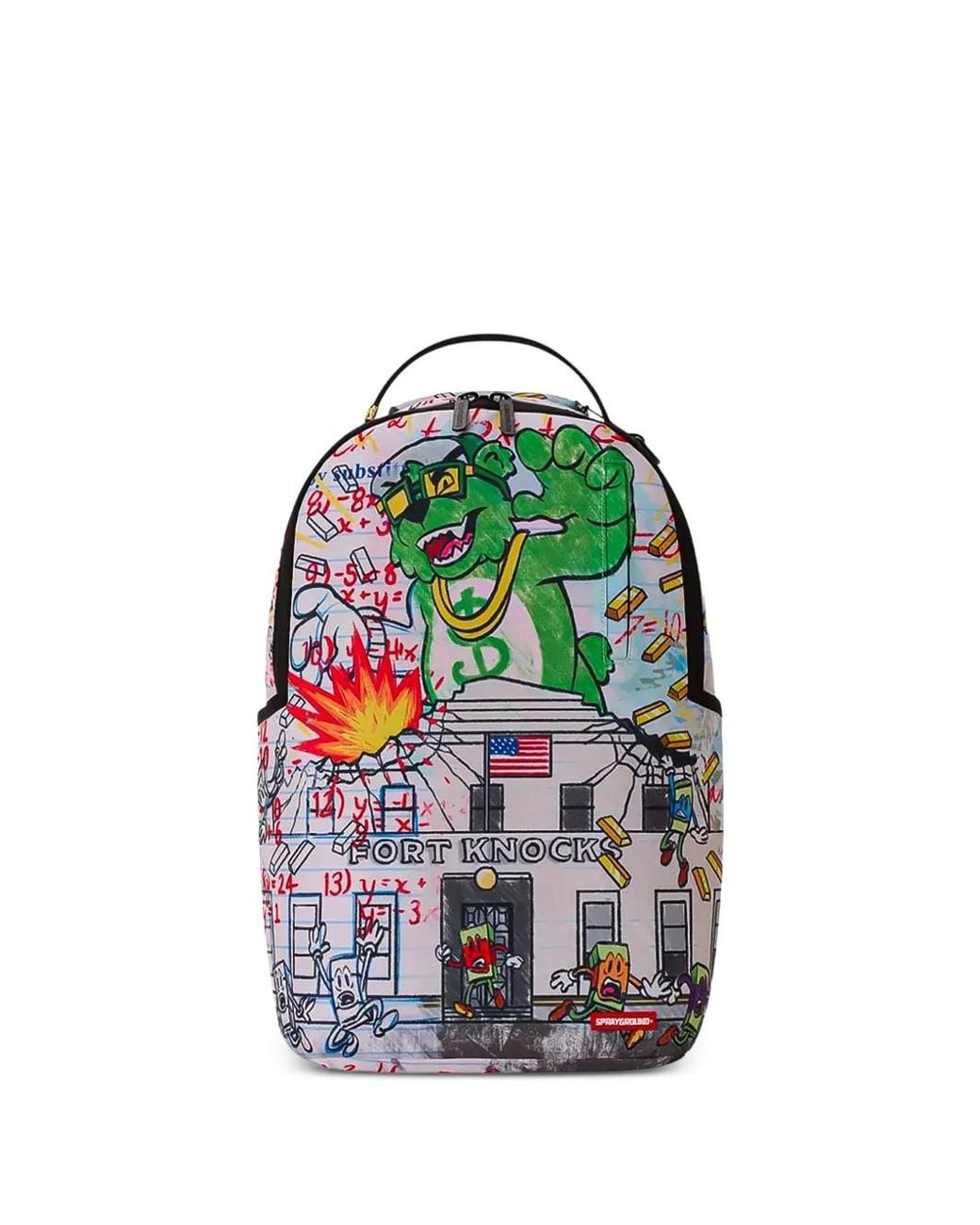 Sprayground Green Moneybear & Moneyboys Bank Breaker Backpack for men