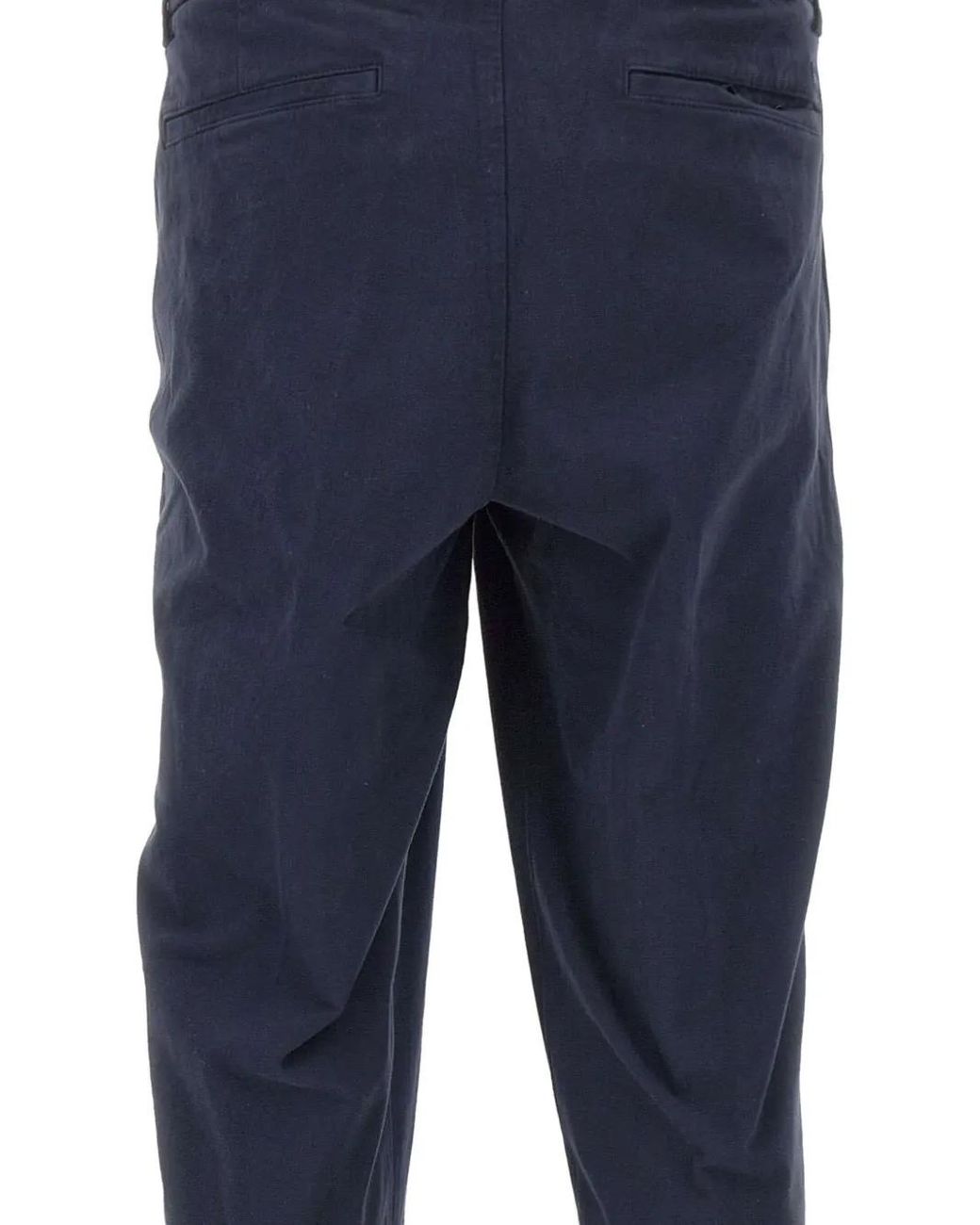 Boss Blue Cotton-Blended Trousers for men