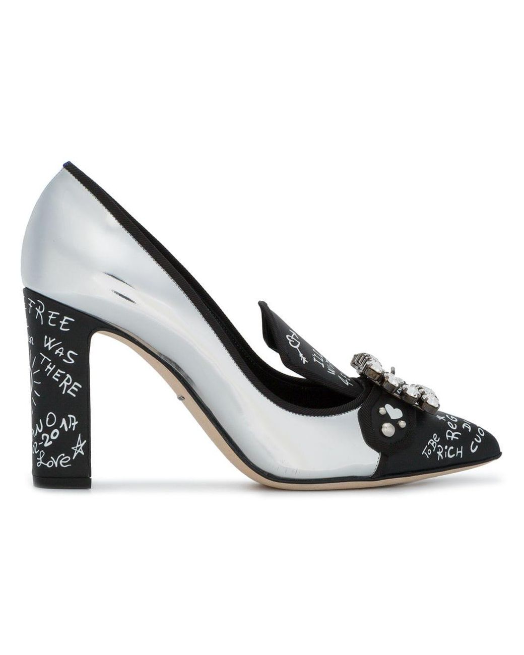 Dolce &amp; Gabbana Leather Bellucci Pumps in Black Save 48