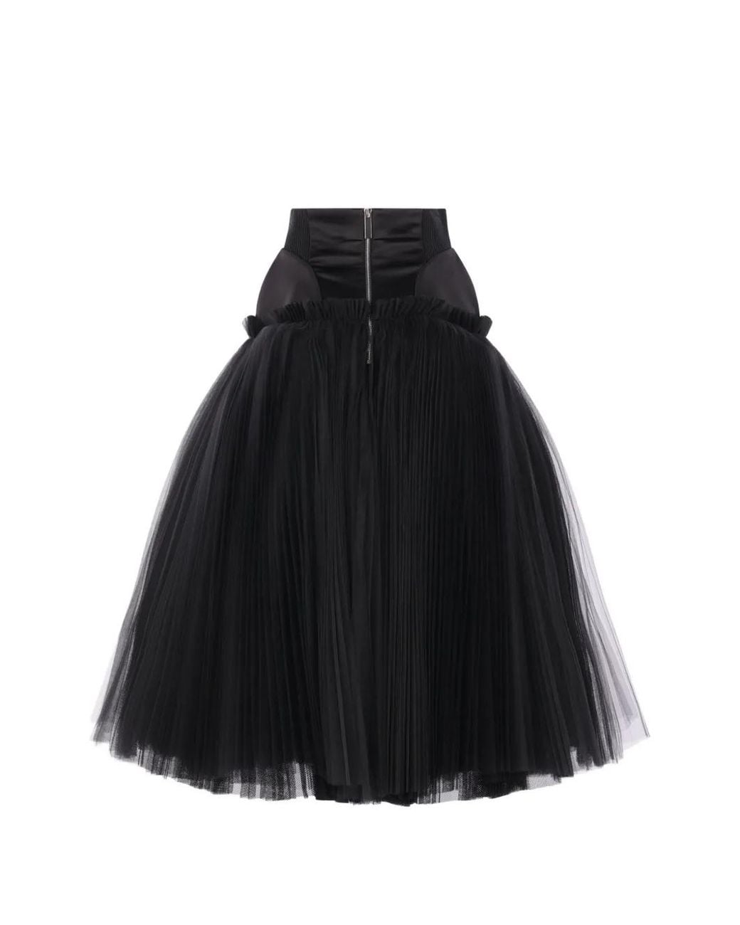MATIERES FECALES Black Tulle Ruffled Skirt
