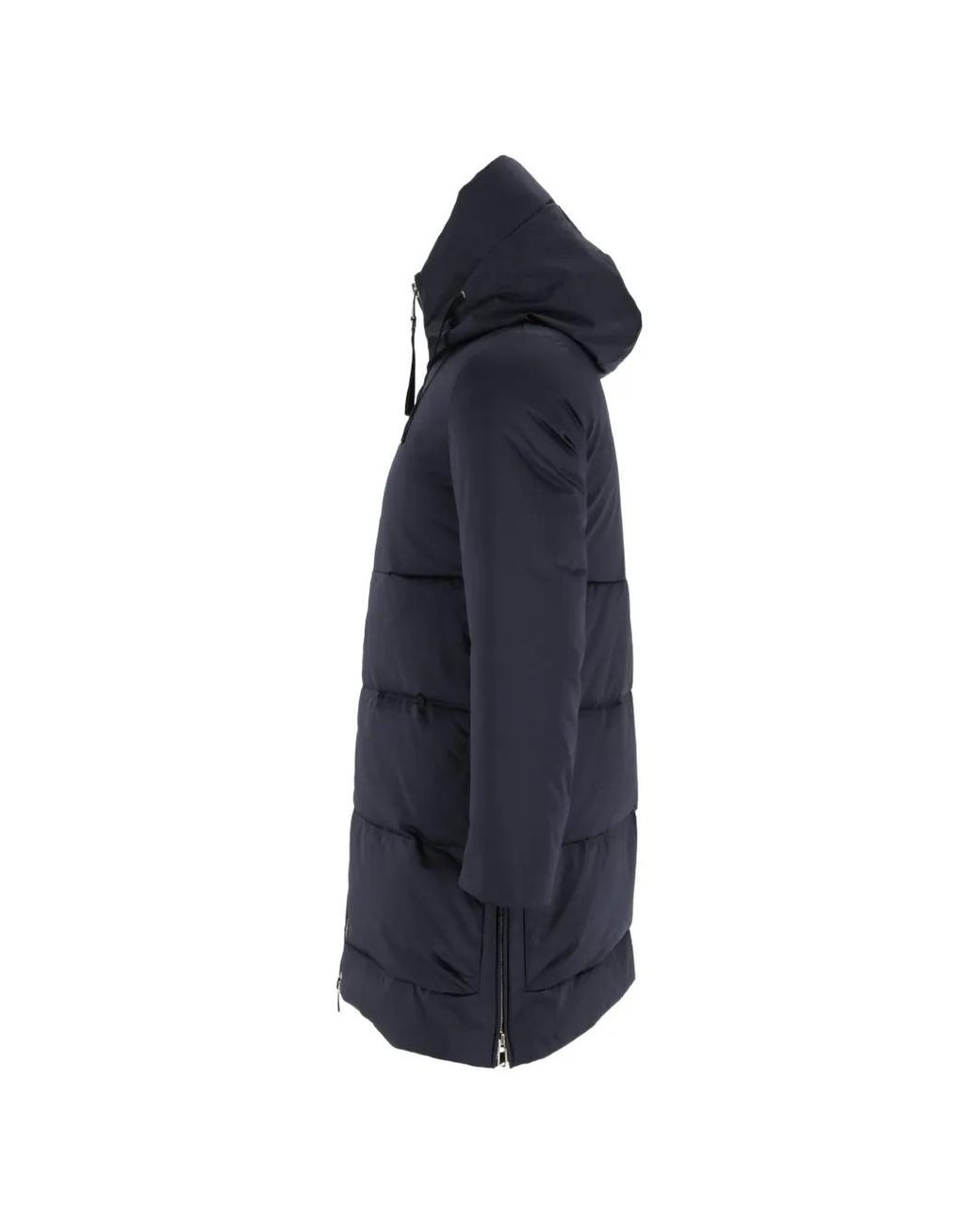 DUNO Blue Quilted-Hooded Coat
