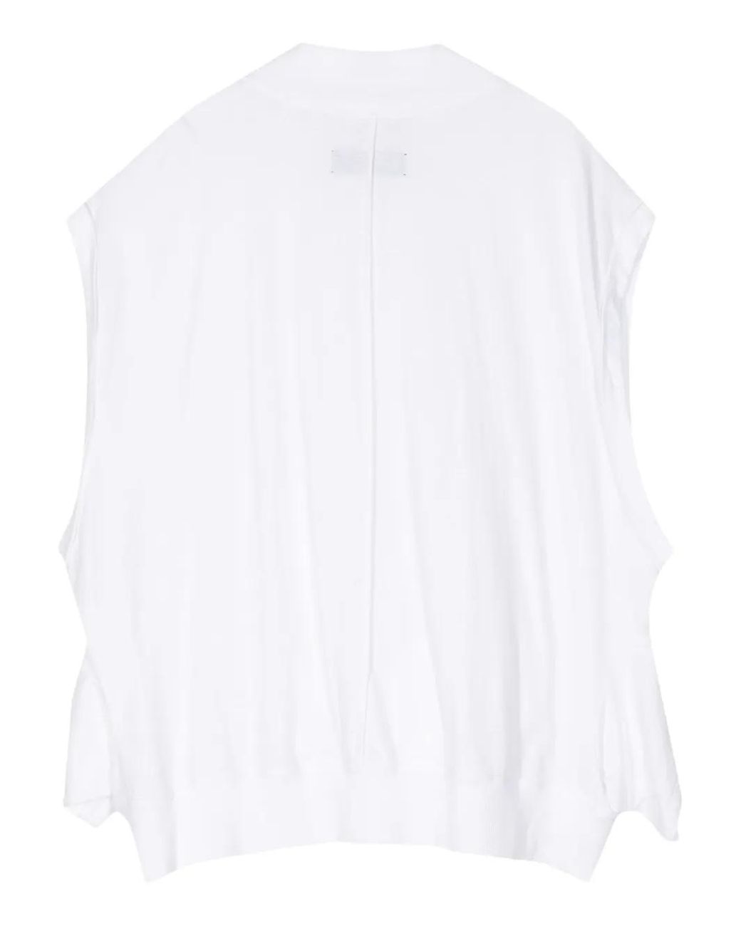 Undercover White Zip-Up Vest for men