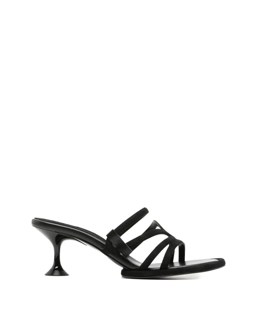 Sergio Rossi White Suede Leather Heel Sandals