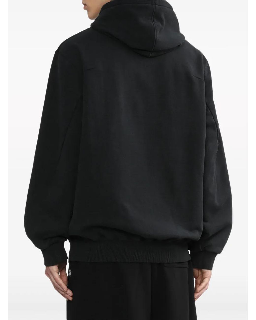 Doublet Black Cd-R Embroidered Cotton Hoodie for men