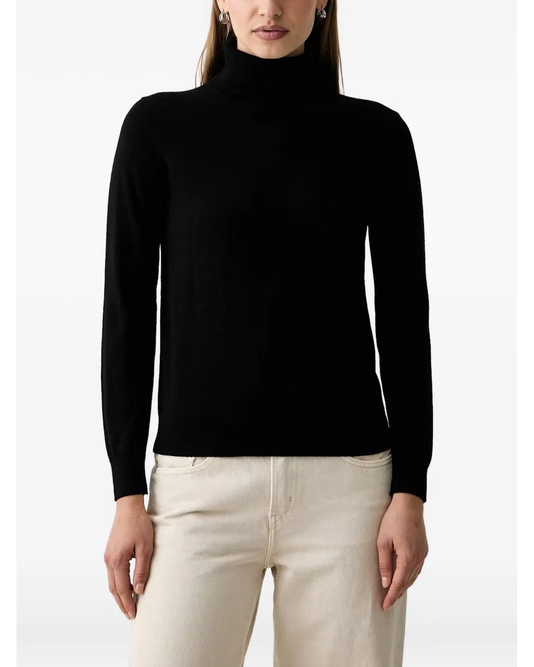 Gant Black Roll-Neck Sweater
