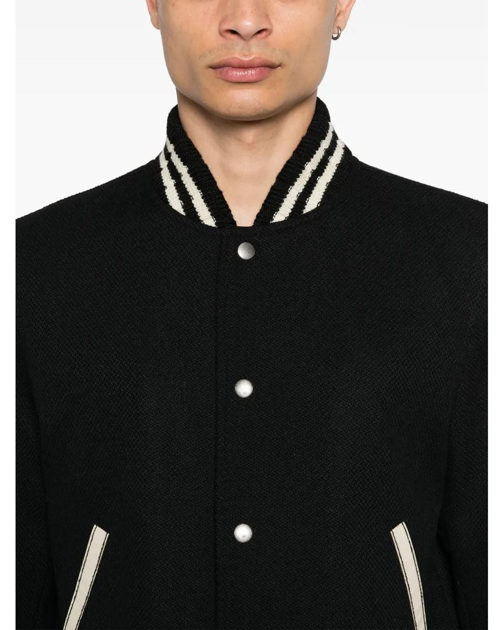 Saint Laurent Teddy Bomberjack in het Blue voor heren