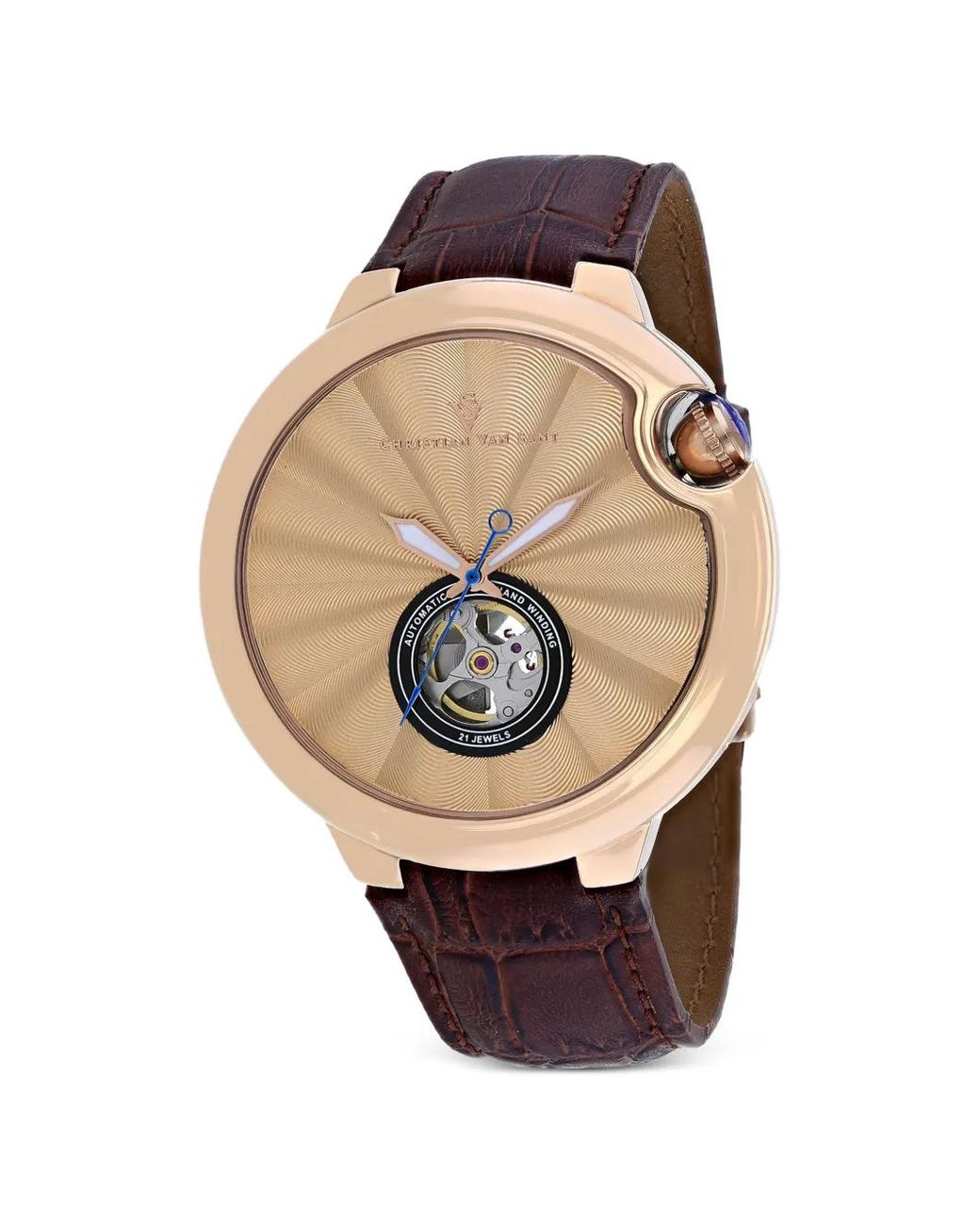 Christian Van Sant Black Cyclone Automatic 46Mm Watch for men