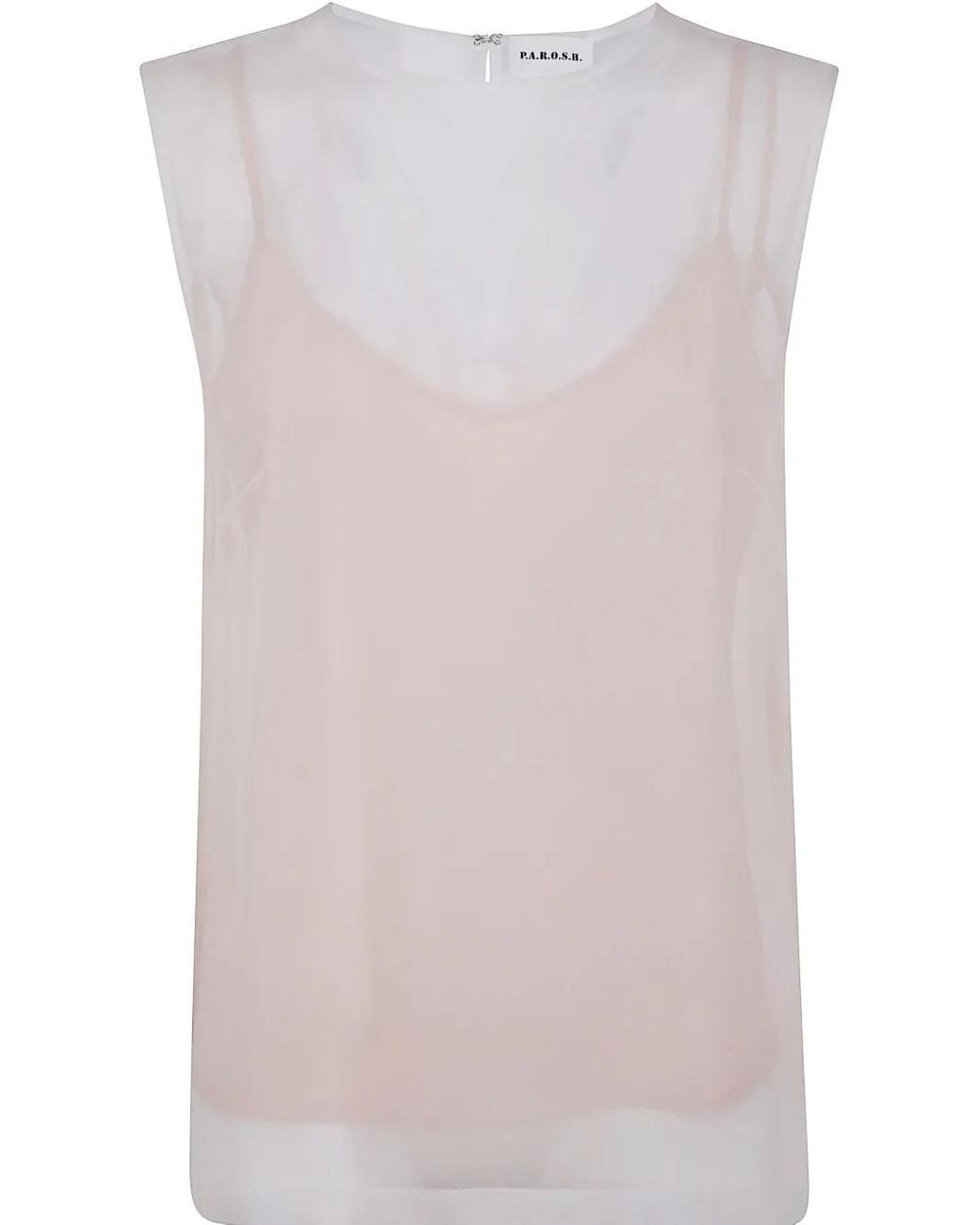 P.A.R.O.S.H. Natural Semi Sheer T Shirt