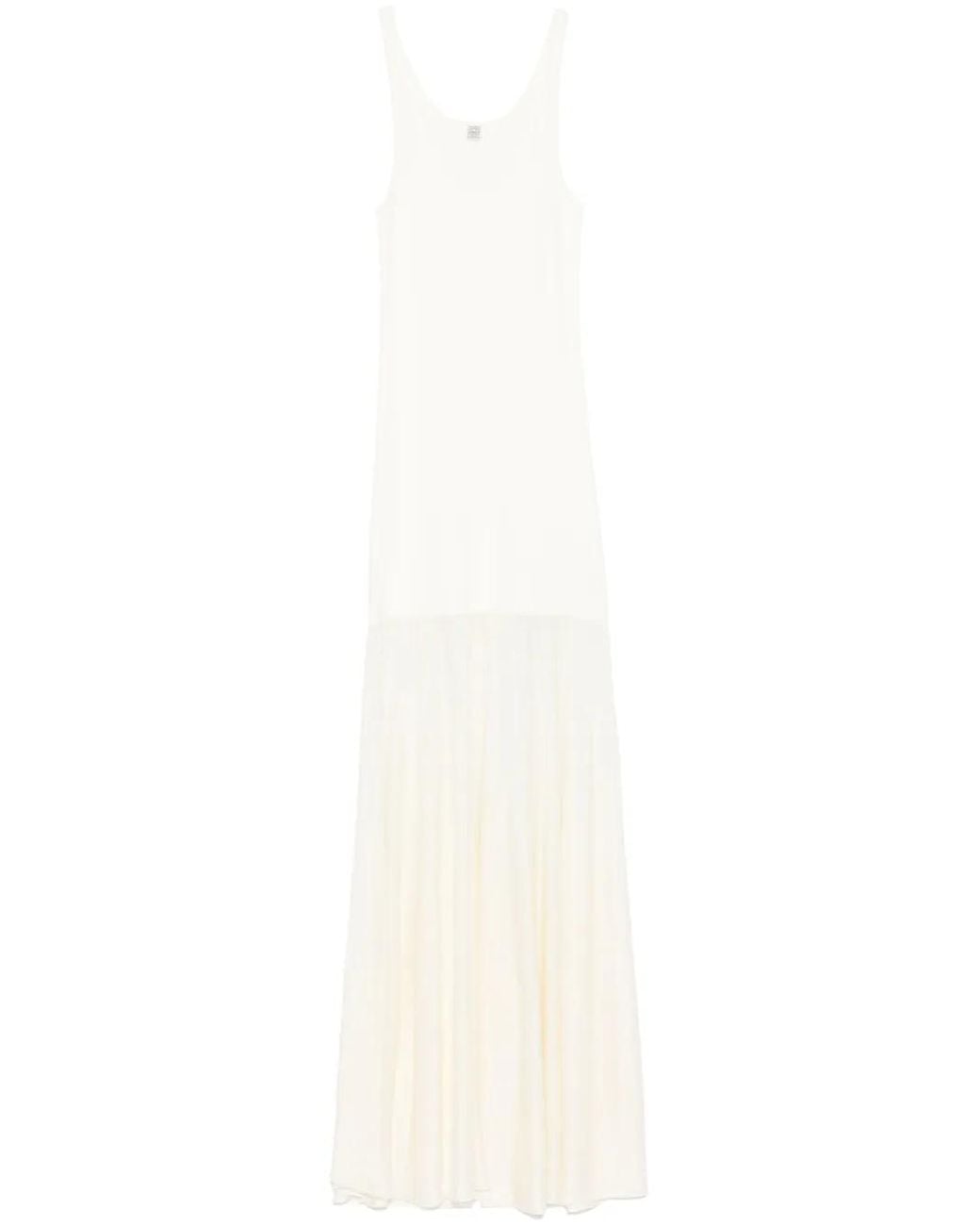 strapless open back dress Boatneck jersey dress nutmeg – TOTEME
