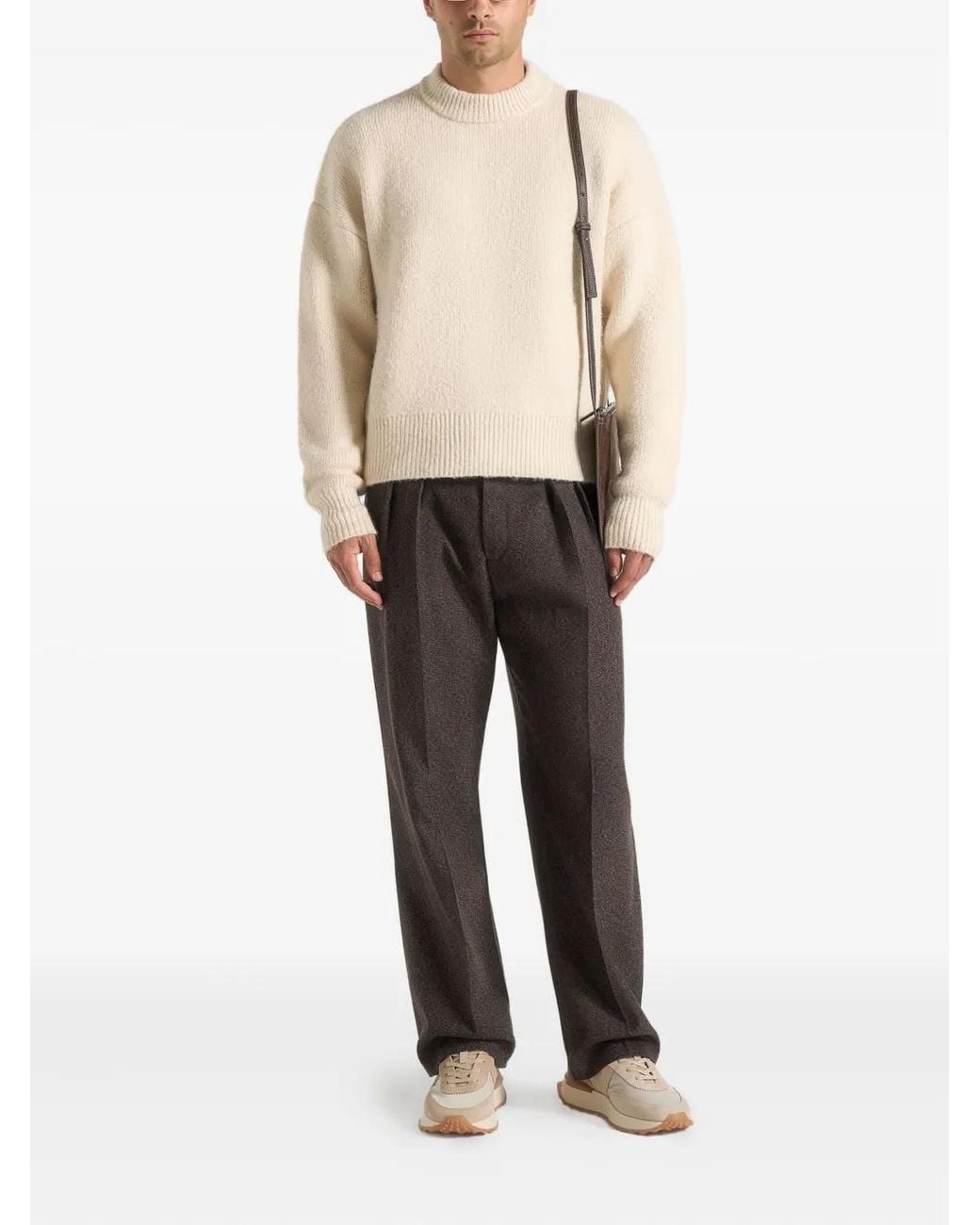 Manière De Voir Natural Chris Brushed-Knit Sweater for men