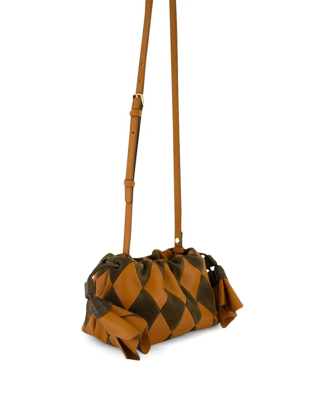 Zimmermann Brown Small Cloud 91 Patchwork Leather Shoulder Bag