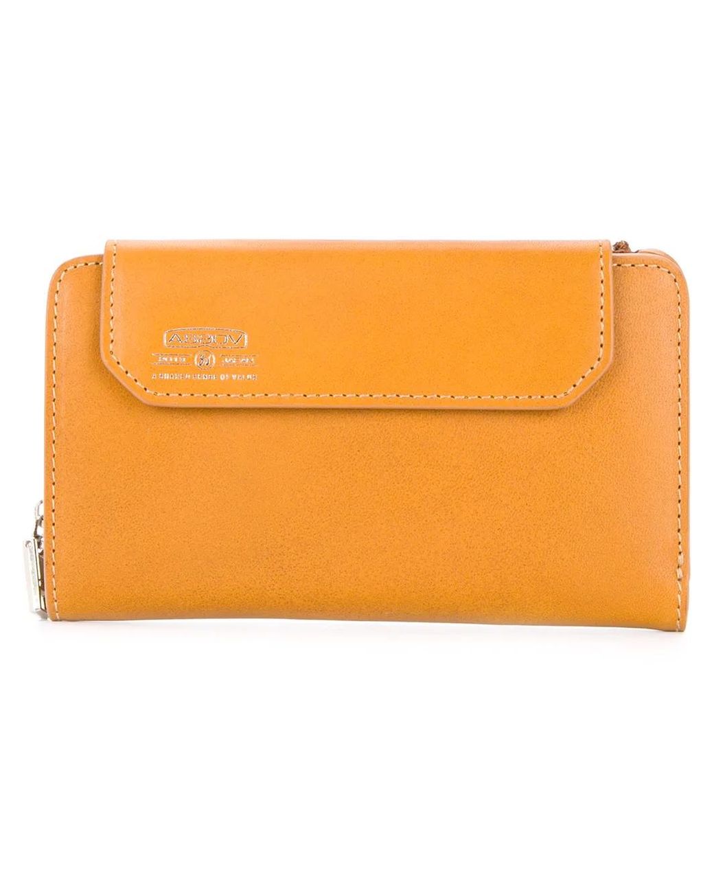As2ov Orange Front Flap Wallet for men