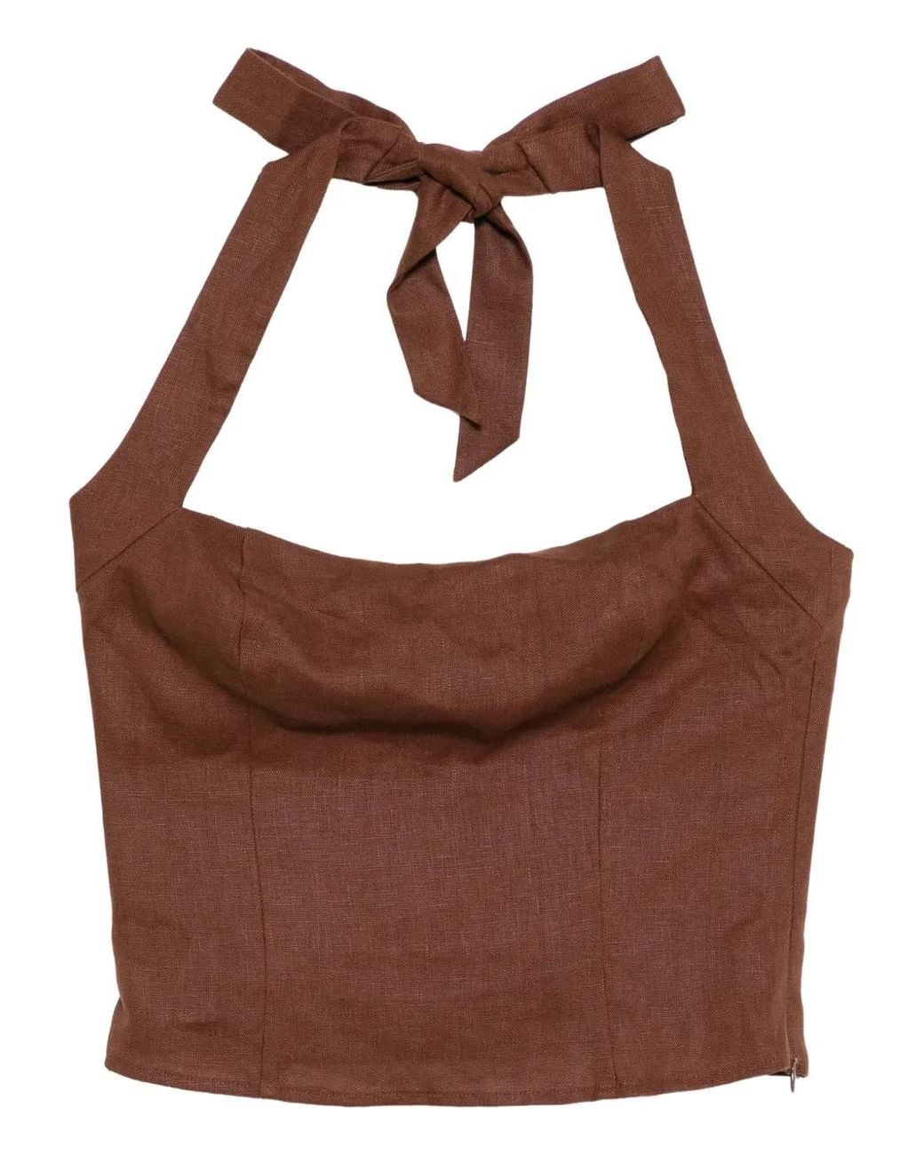 Reformation Malika Top in het Brown