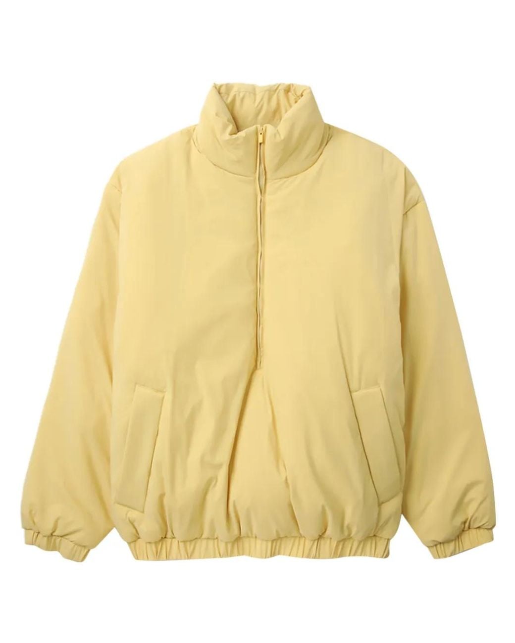 Fear Of God Yellow Logo-Patch Puffer Jacket for men