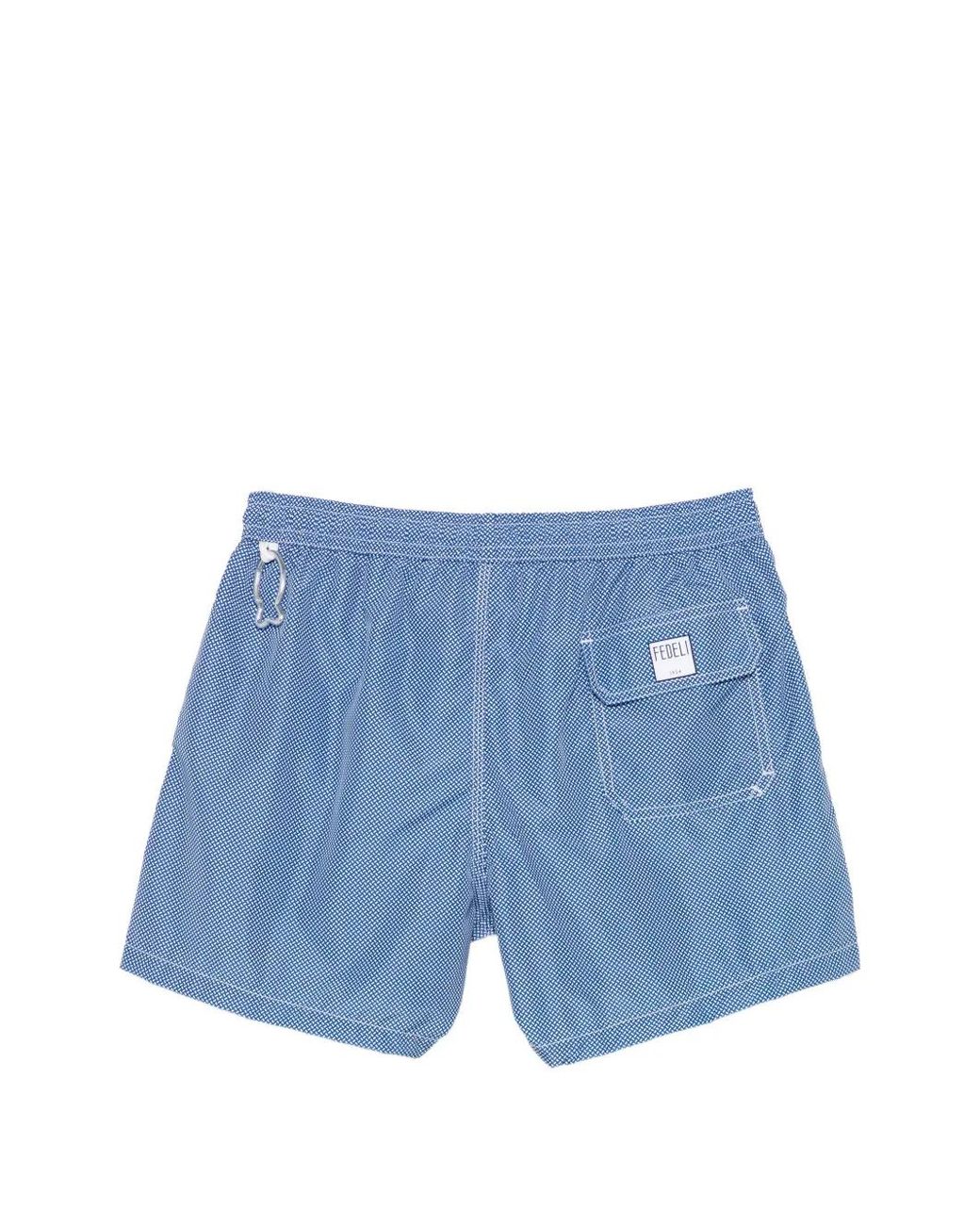Bañador Con Cordones Fedeli de hombre de color Blue
