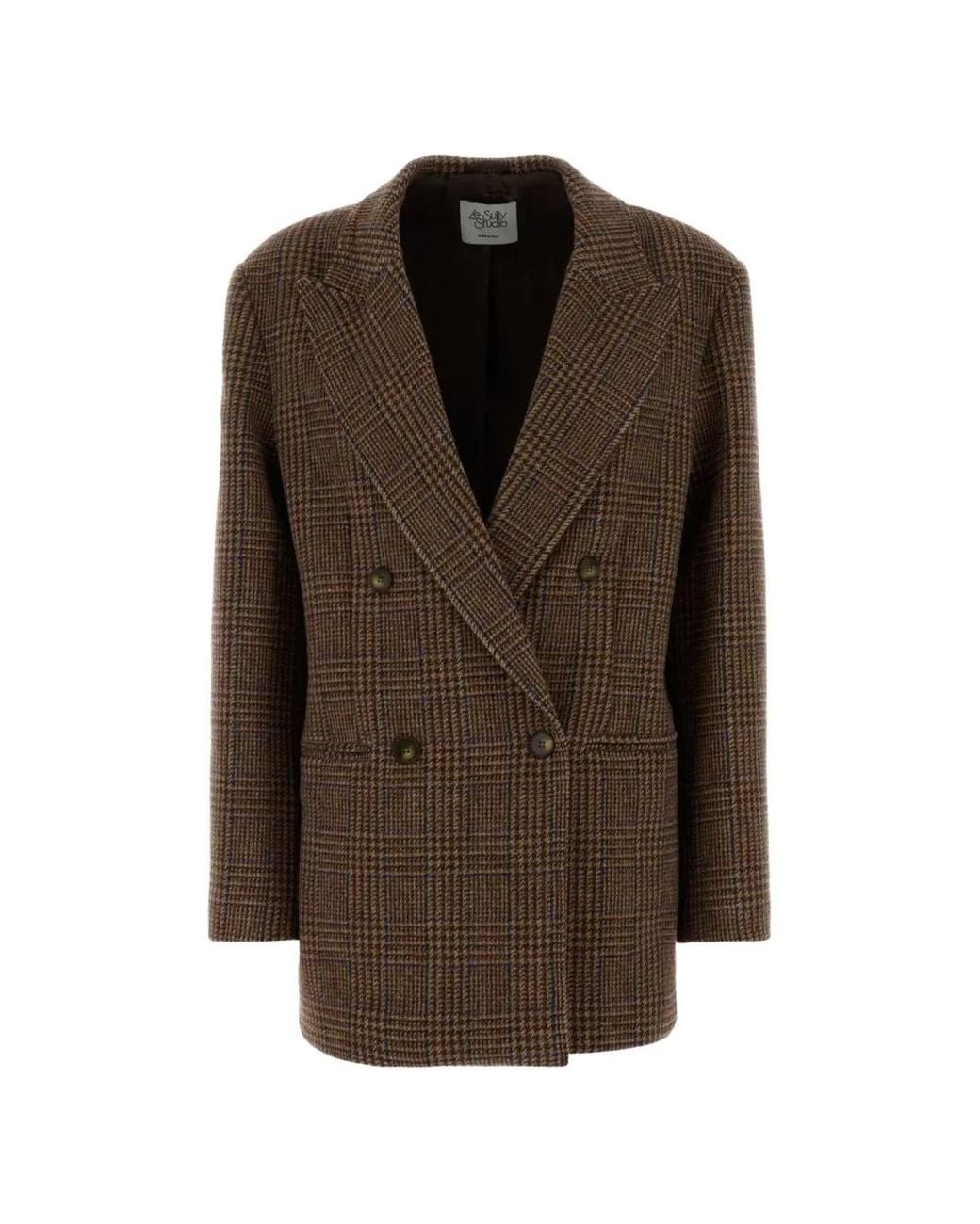 Blazer A Cuadros LE SULLY STUDIO de color Brown