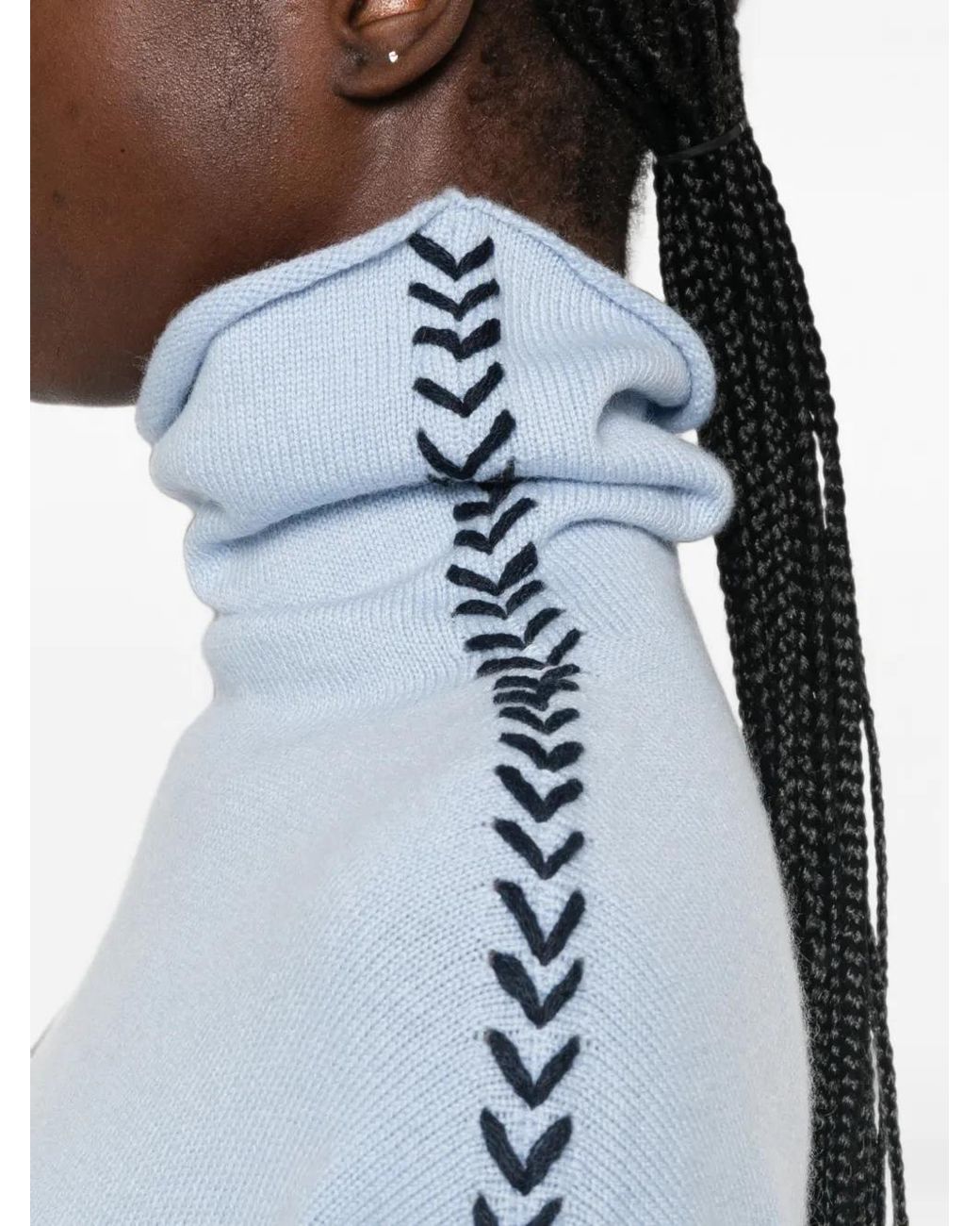 Kujten Blue Thea Snow Long-Sleeves Sweater