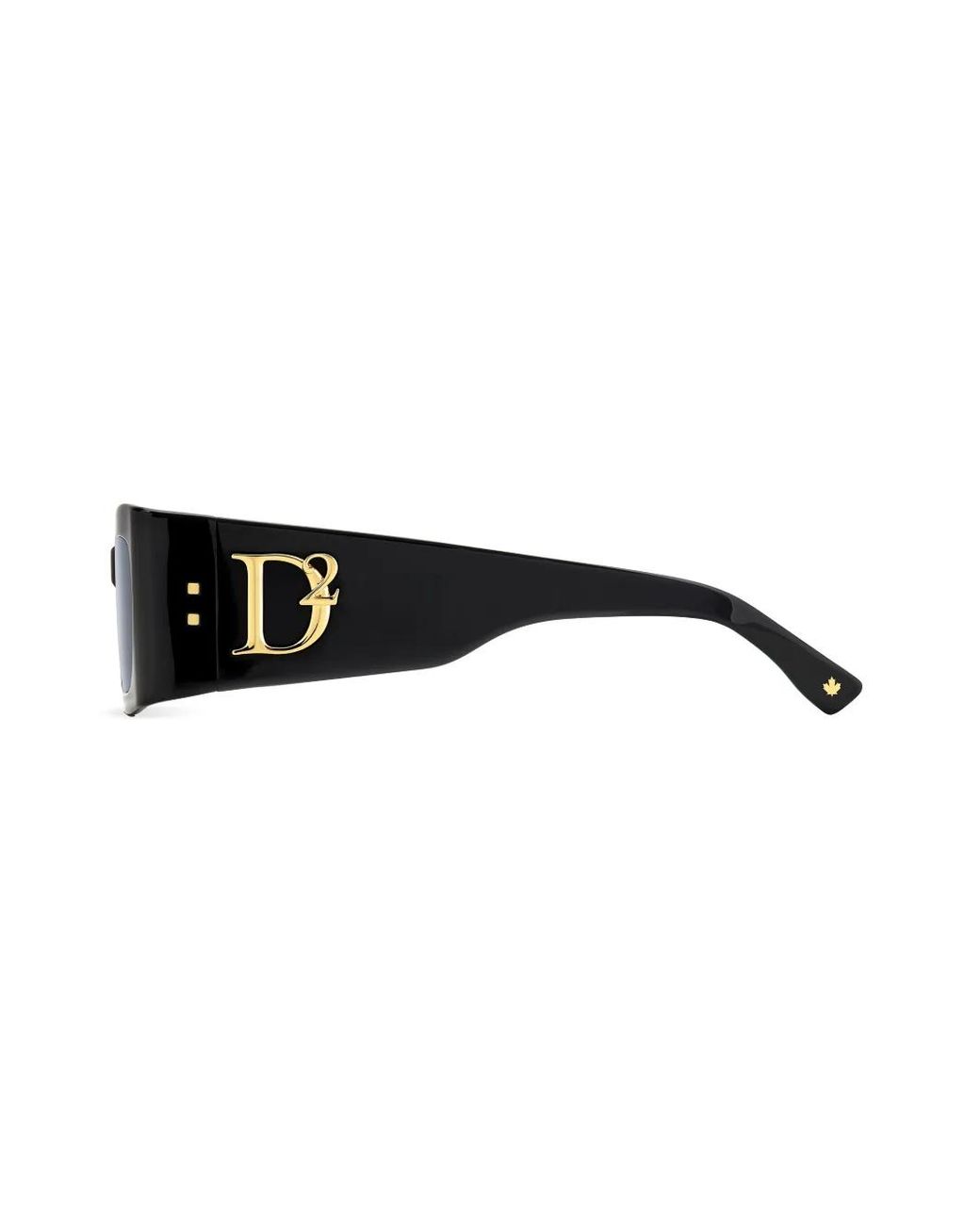 DSquared² Black Hype Rectangle-Frame Sunglasses