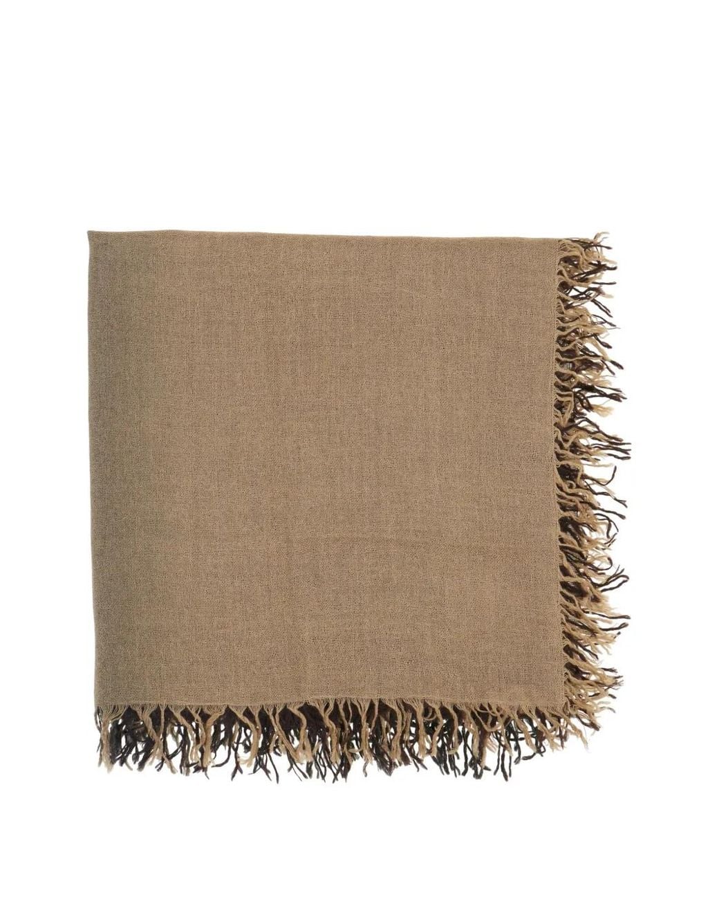 Faliero Sarti Natural Fringed-Edge Scarf