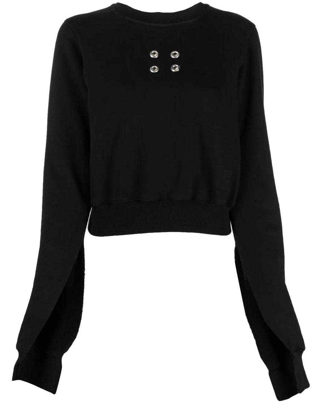Rick Owens Sweater Verfraaid Met Ringlets in het Black