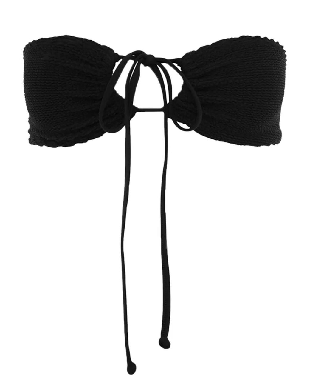 BOUND Black Jean Bikini Top