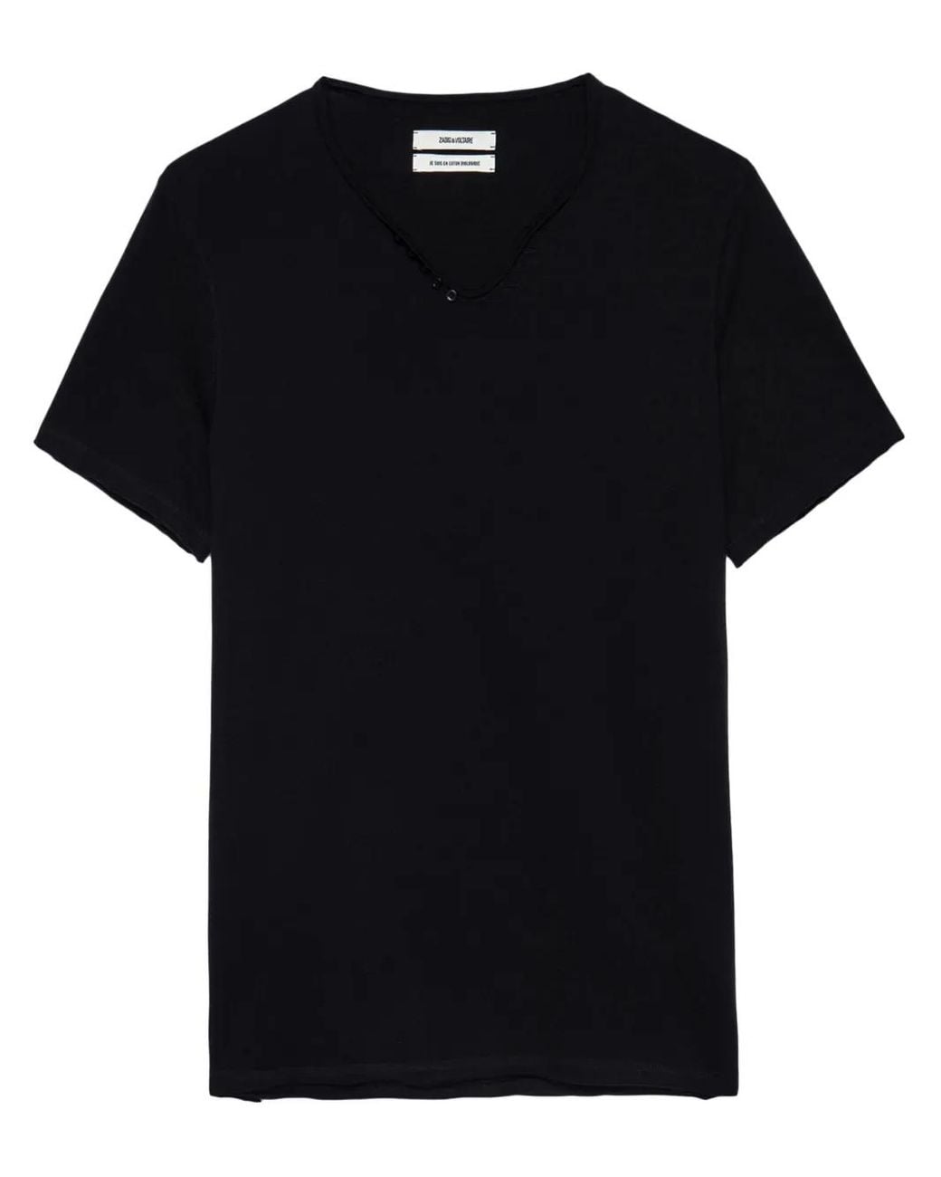 Zadig & Voltaire Black Monastir Henley T-Shirt for men