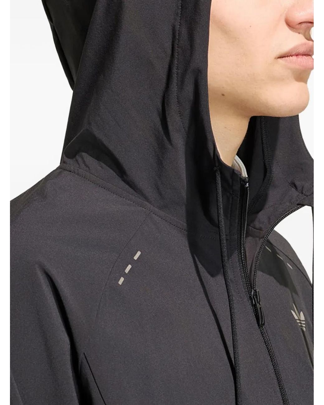 Adidas Gray Hoodie Tech Trefoil Essentials À Fermeture Zippée for men
