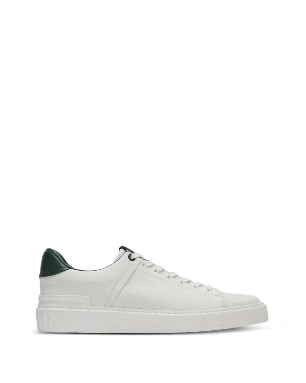 Balmain White B-Court Smooth Leather Sneakers for men