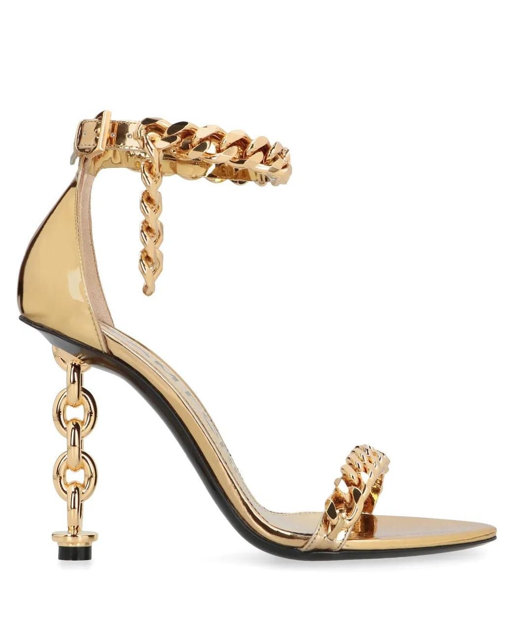 Tom Ford 100Mm Metallic-Effect Sandals