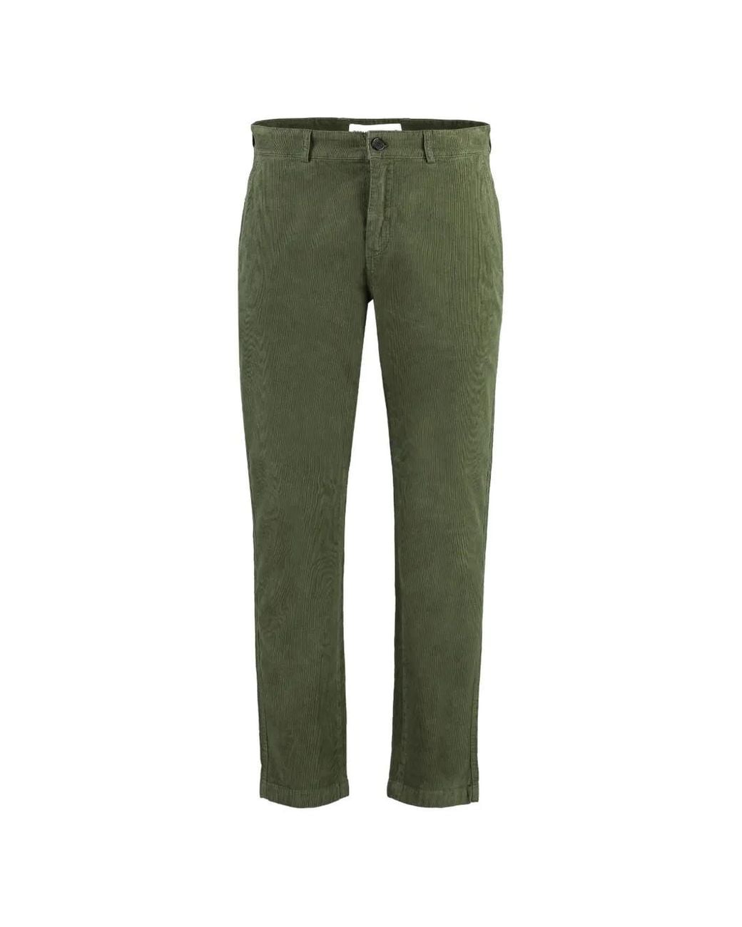 Department 5 Green Corduroy Trousers for men