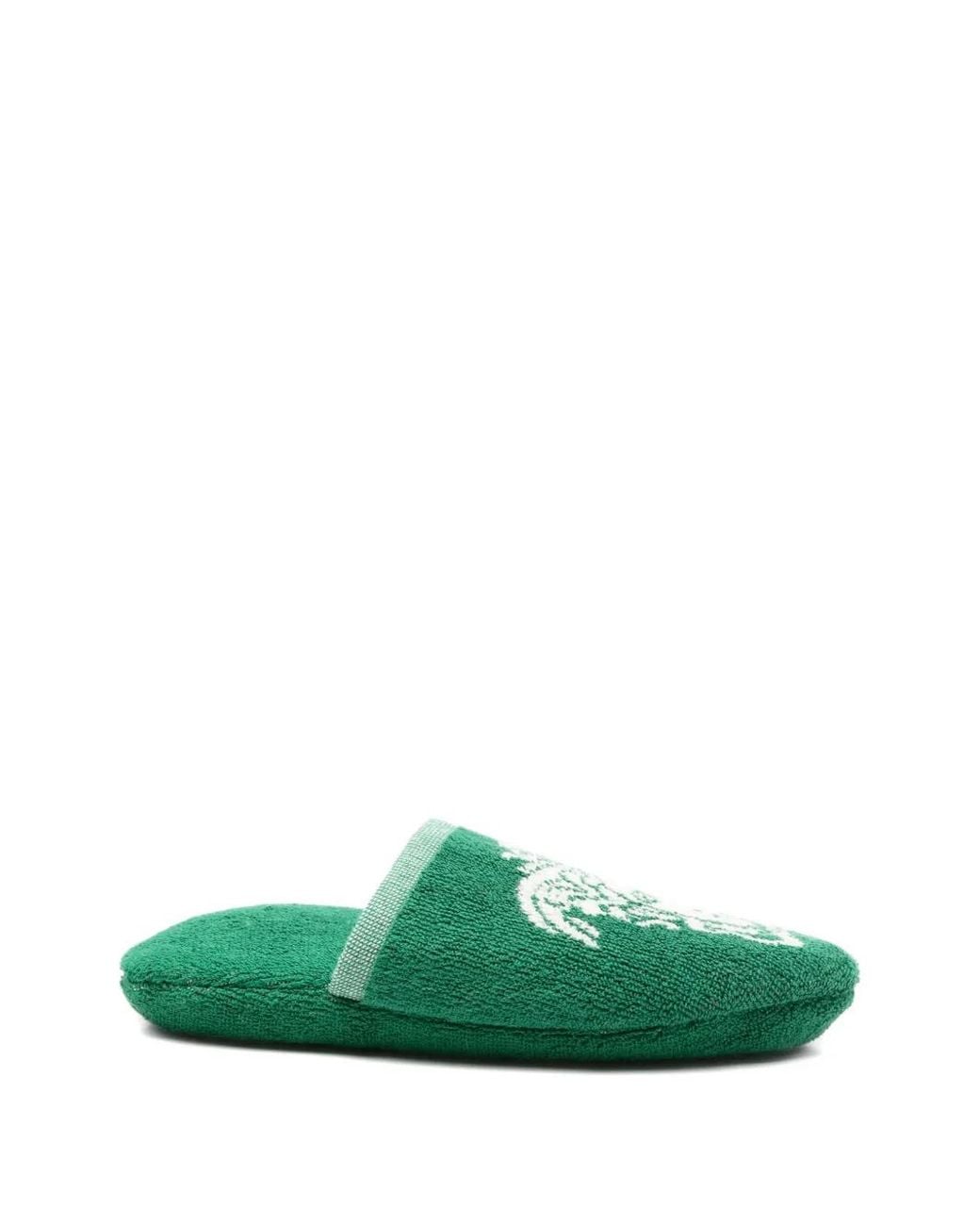 Versace Green Medusa-Motif Slippers