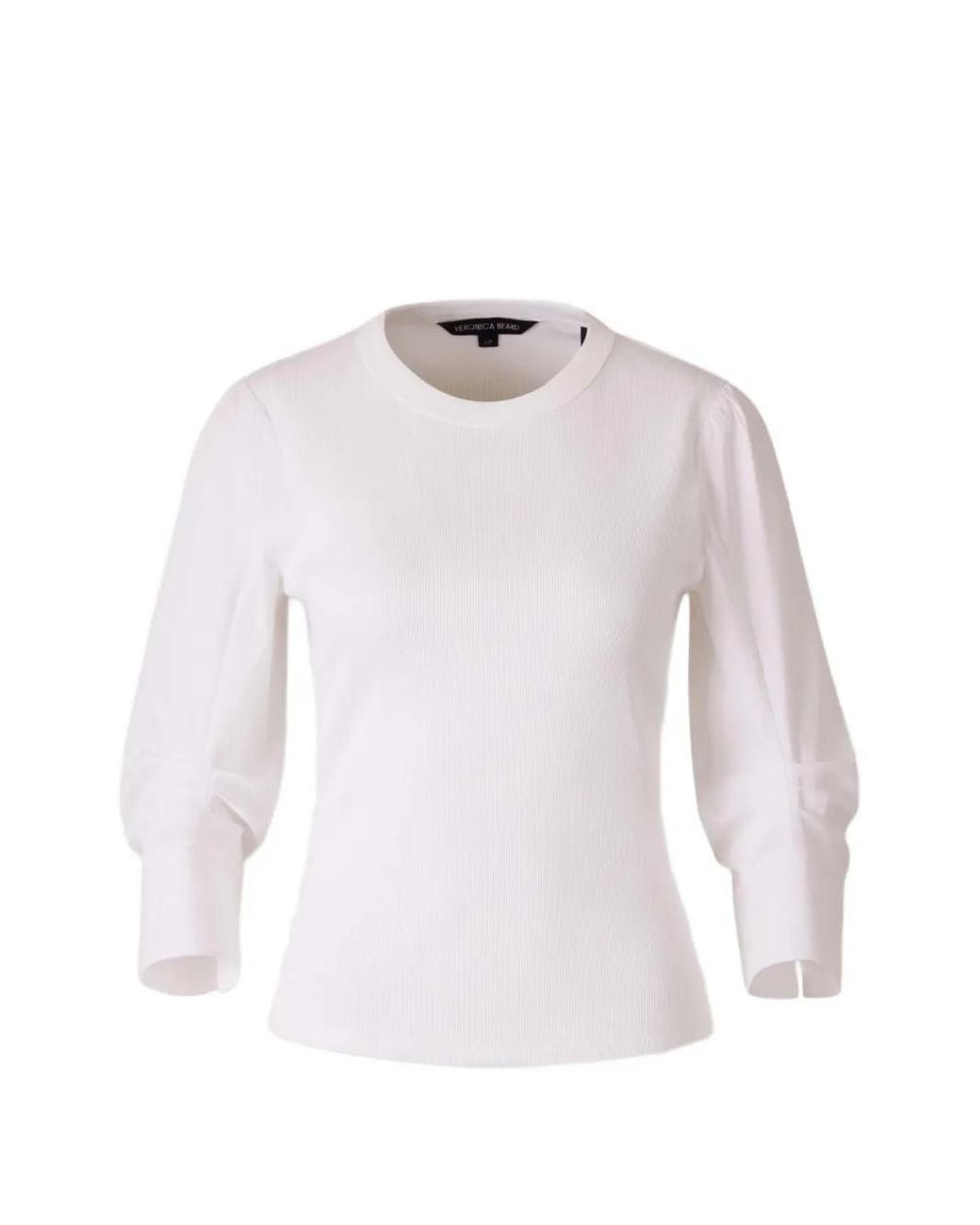 Veronica Beard Junia Long-Sleeves T-Shirt in White | Lyst Canada