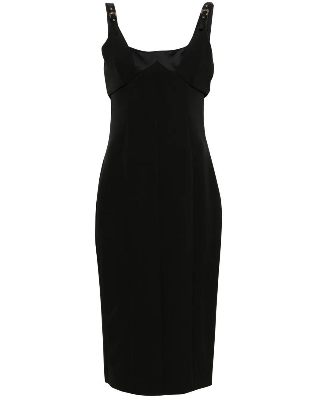 Versace Jeans Couture Black Cady Weave Dress
