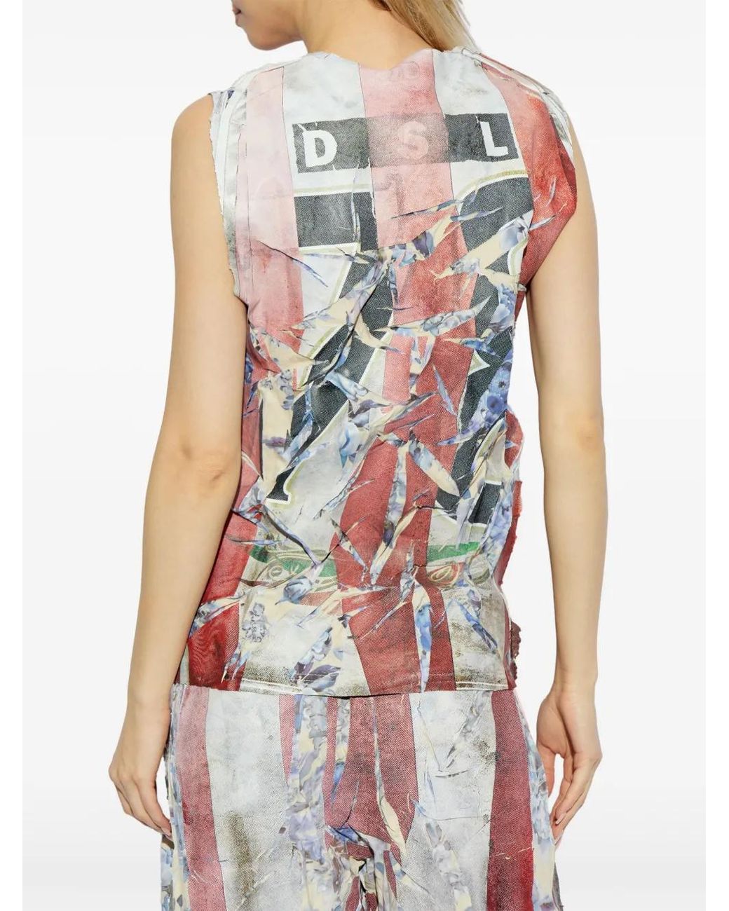 DIESEL White T-Per-Stripe Vest