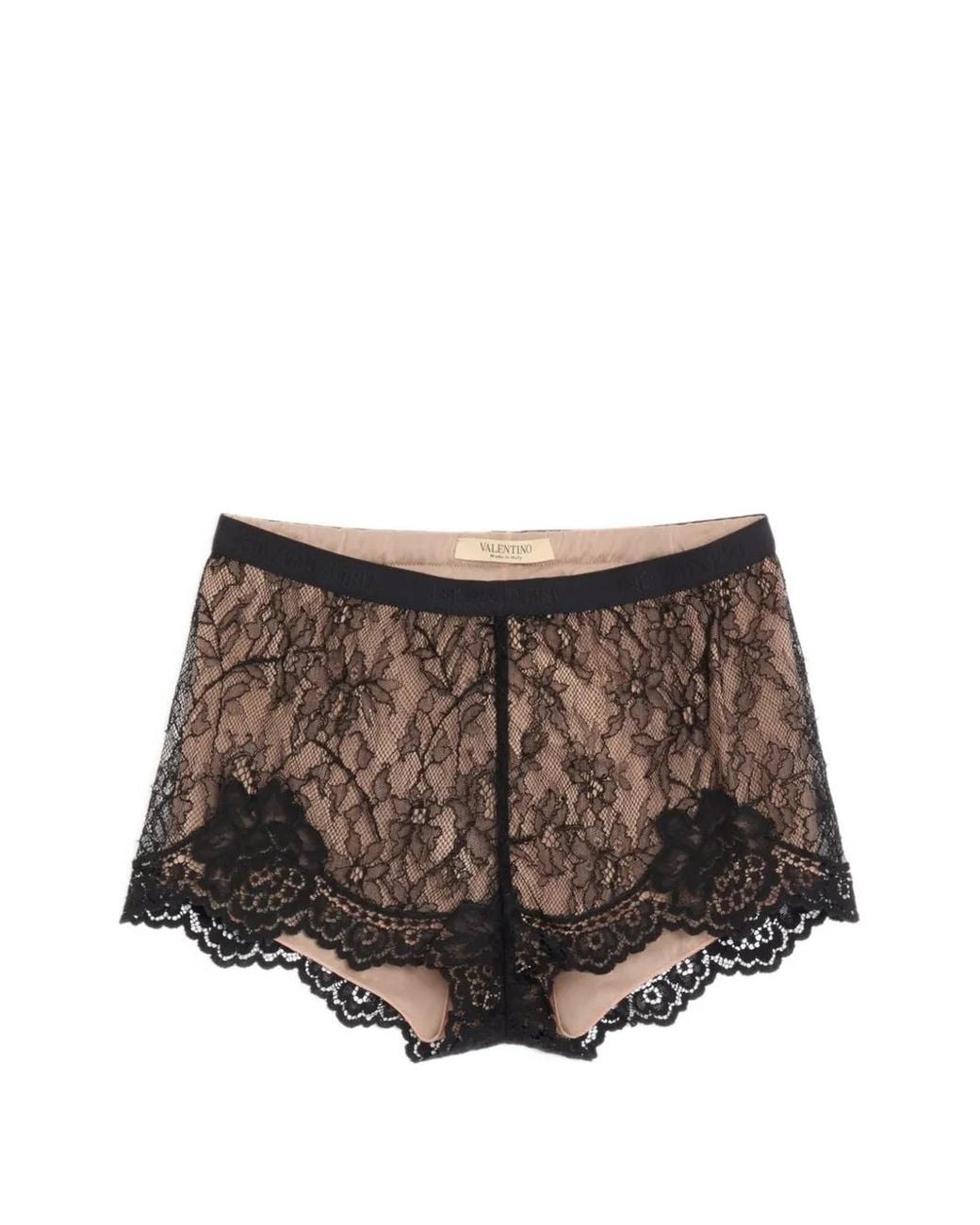 Valentino Garavani Brown Lace Culottes