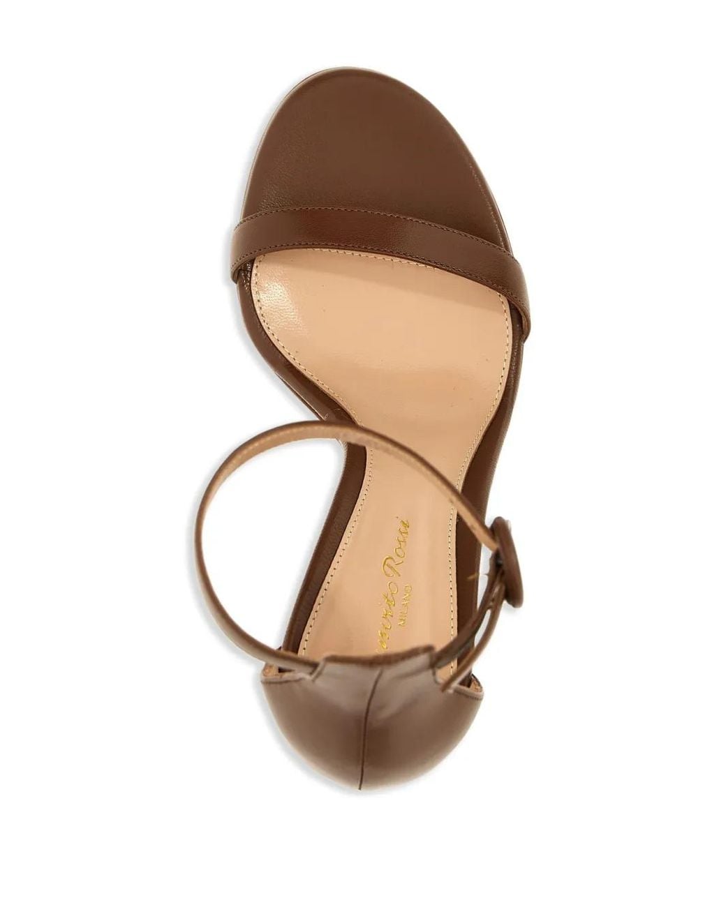Gianvito Rossi Brown 95Mm Gaeta Sandals