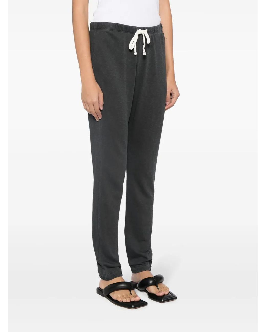James Perse Gray Drawstring-Fastening Track-Pants