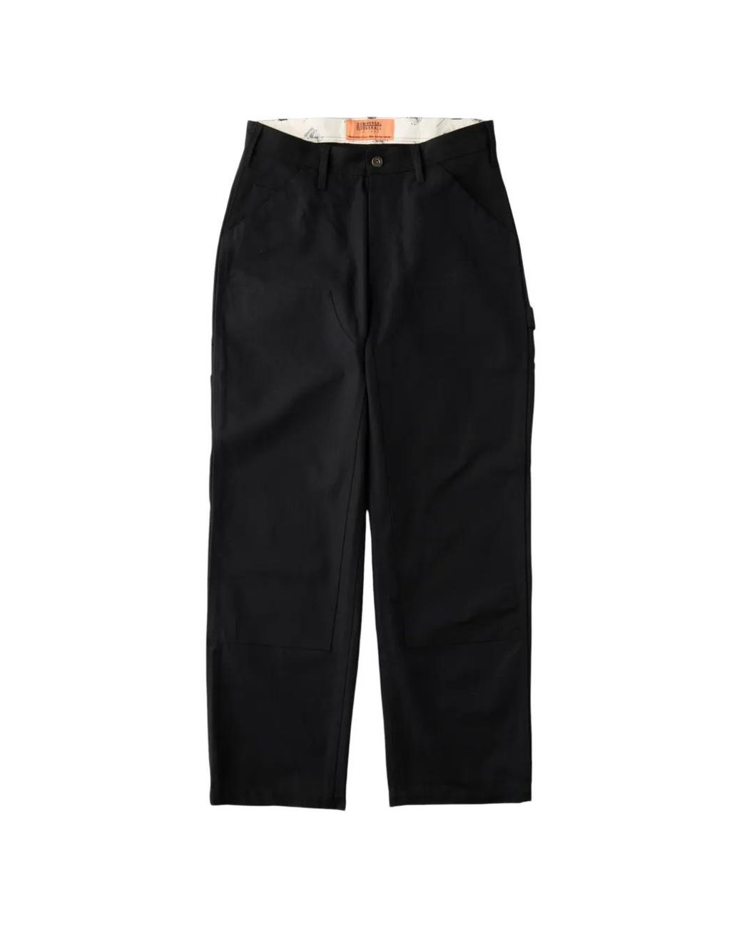 Universal Overall Black Double-Knee Painter Trousers for men
