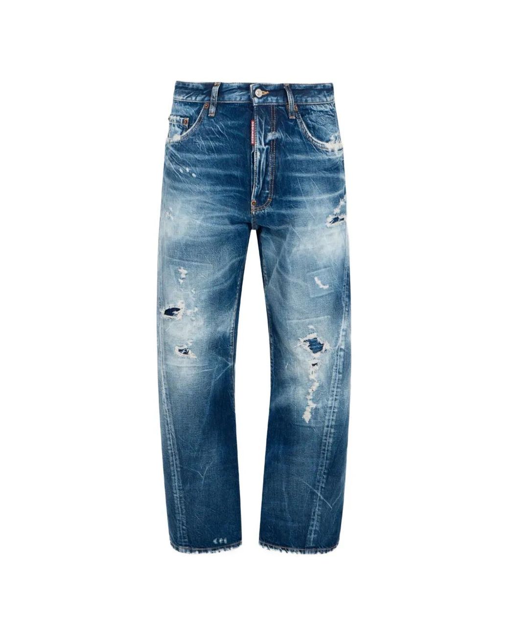 DSquared² Blue Brando Classic Loose Twist Jeans for men