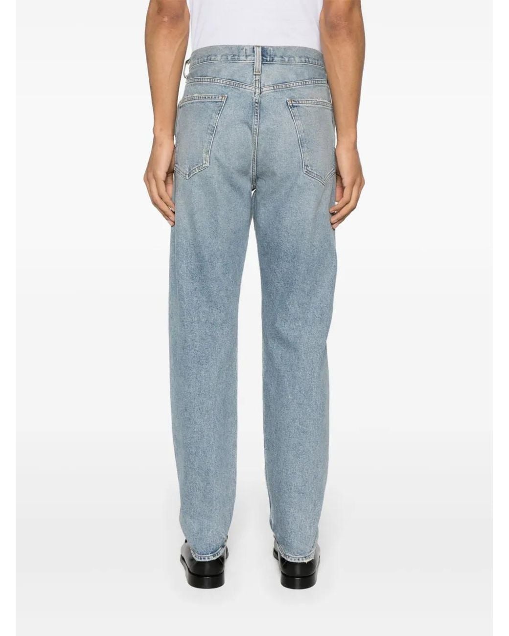 Agolde Blue Curtis Mid-Rise Tapered Jeans for men