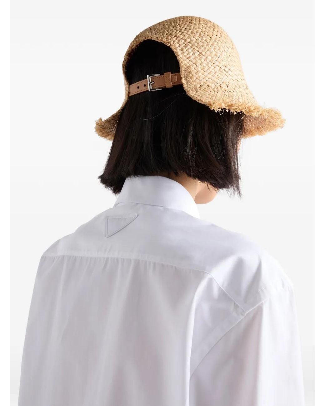 Prada White Embroidered Poplin Shirt