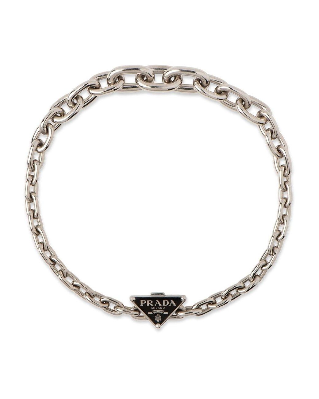 Prada Symbole Necklace in Metallic | Lyst