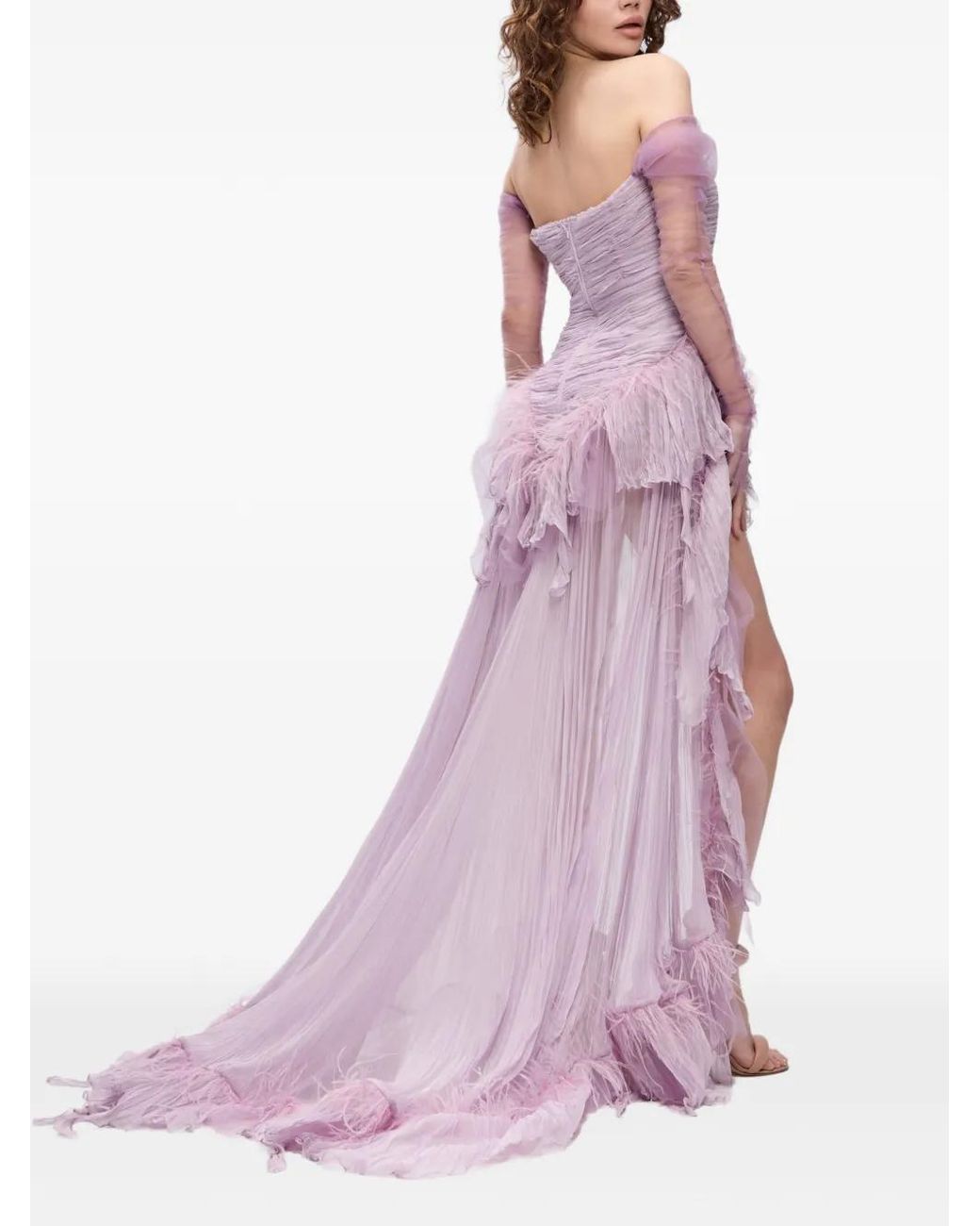 NORINA ST Purple Diada Ruched Maxi Dress