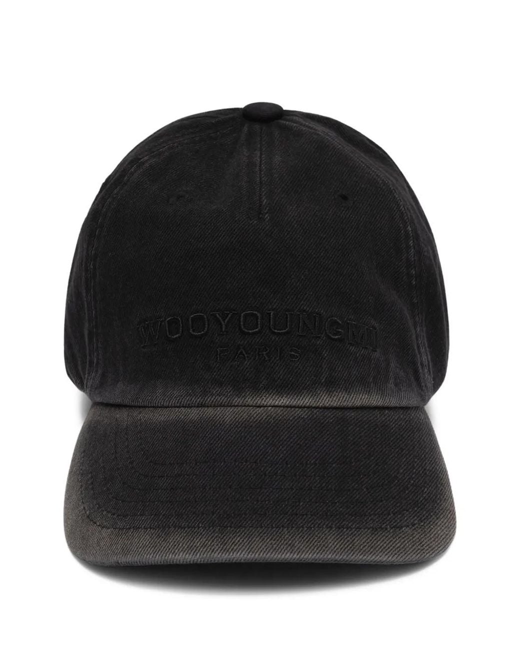 Wooyoungmi Black Embroidered Baseball Hat for men