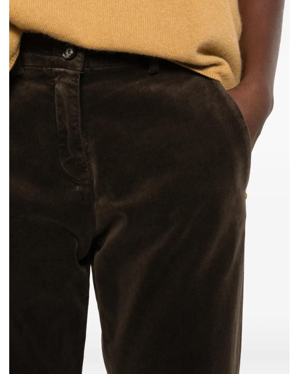 Mason's Black Turn-Up Trousers