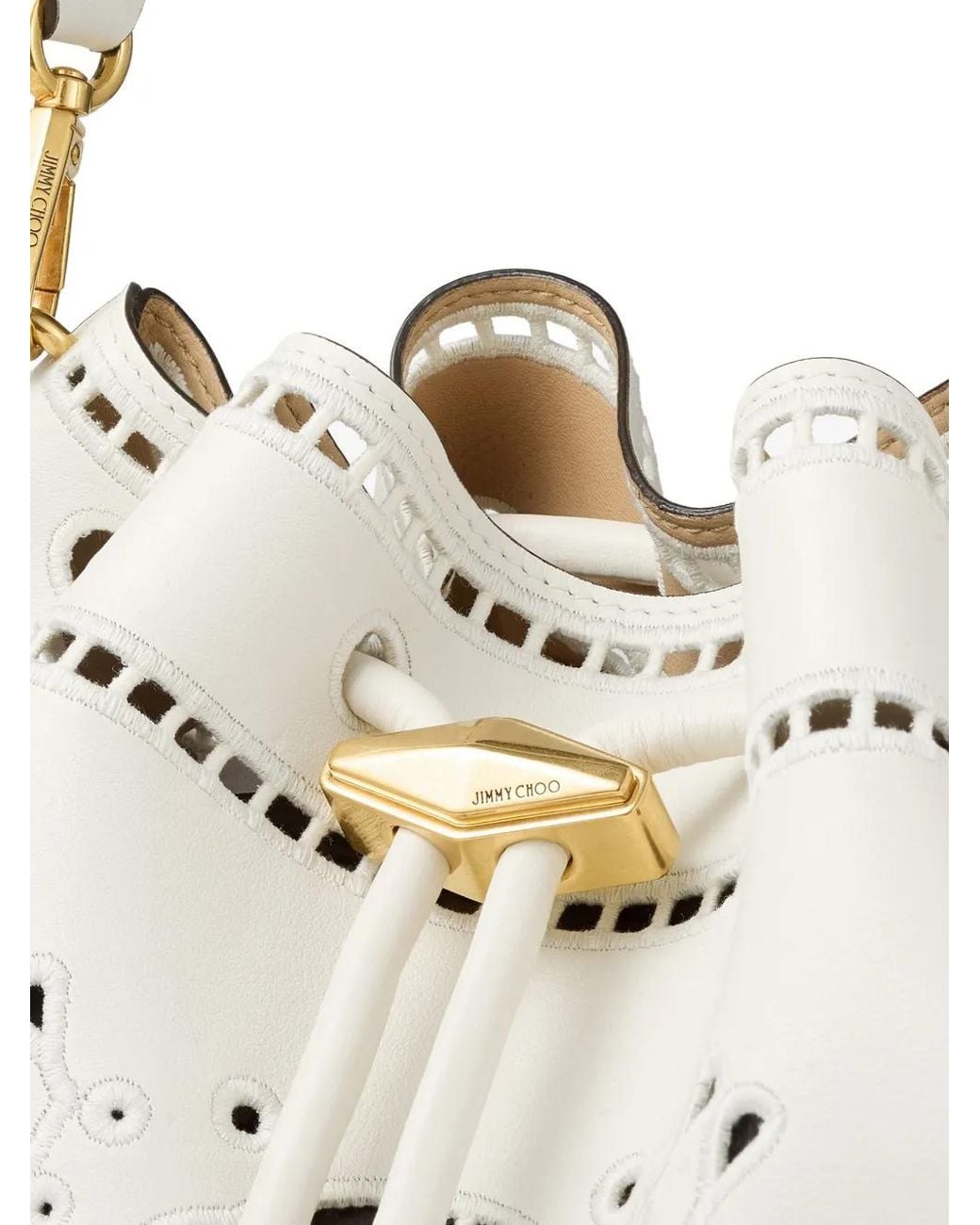 Jimmy Choo White Cinch Medium Bag